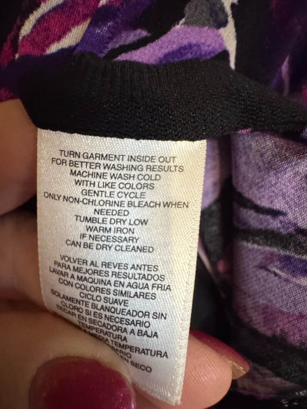 Kasper Purple Multi-Print Sleeveless Shell/Top LAYERING   XLARGE   #12 - Picture 5 of 6